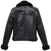 Winter Black Aviator B3 Bomber Pure Cowhide Leather Jacket For Women